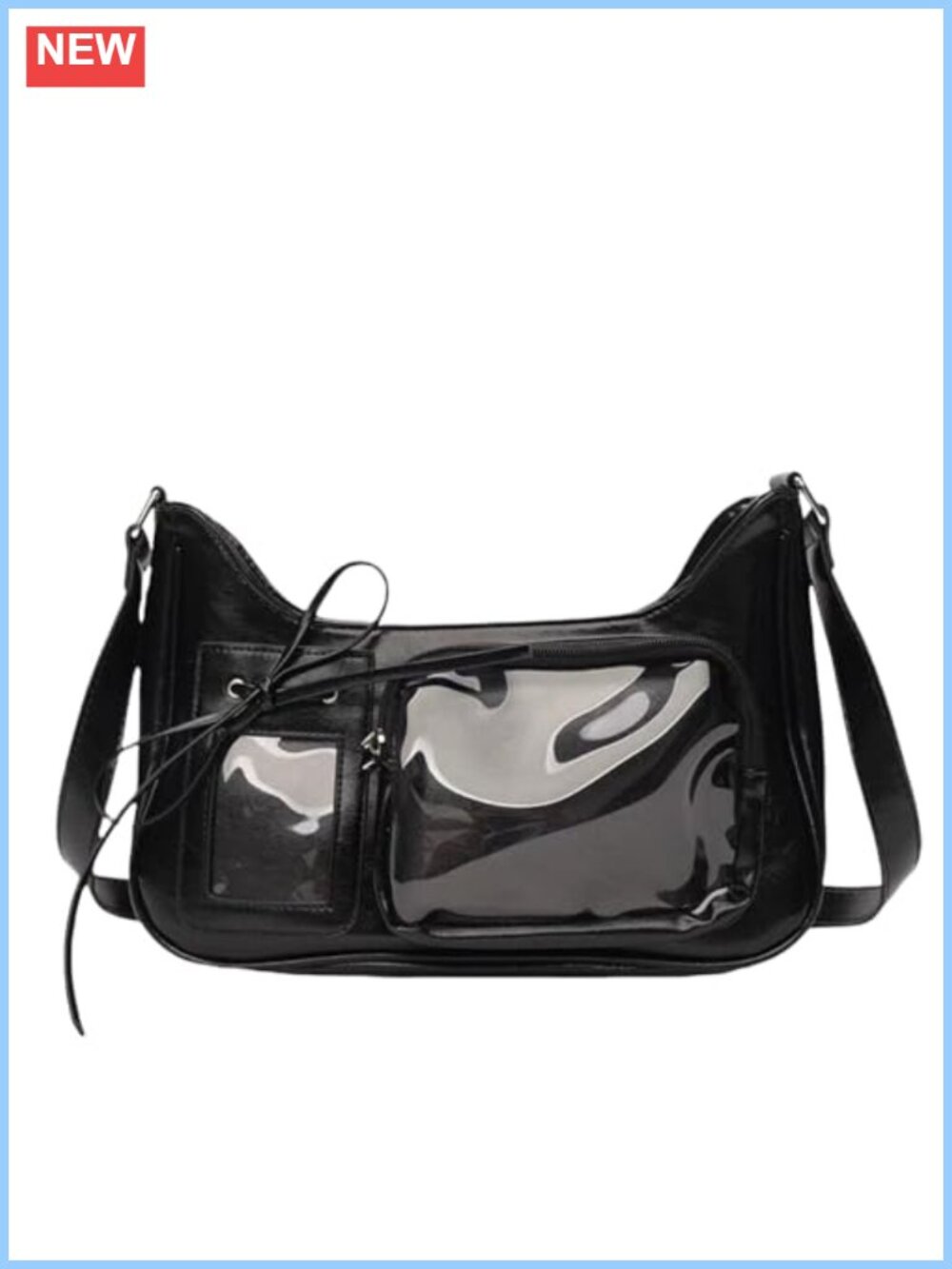 Y2K Crossbody Bag Clear Pin Display Purse Anime Cosplay Aesthetic Handbag